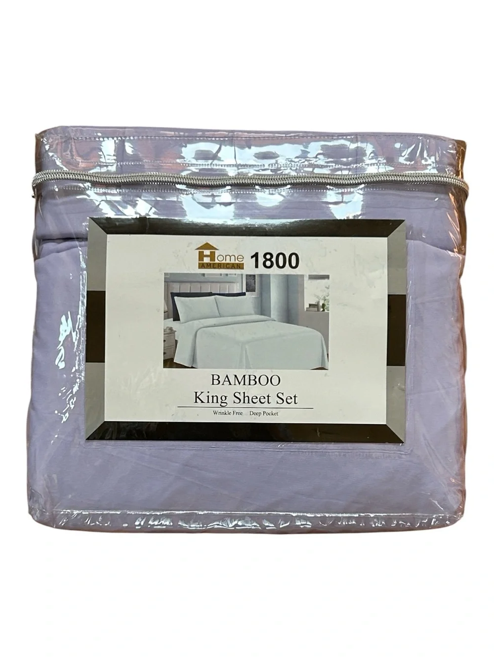 NEW Home American 1800 Series 6 Piece Bamboo King Sheet Set - Light Lavender